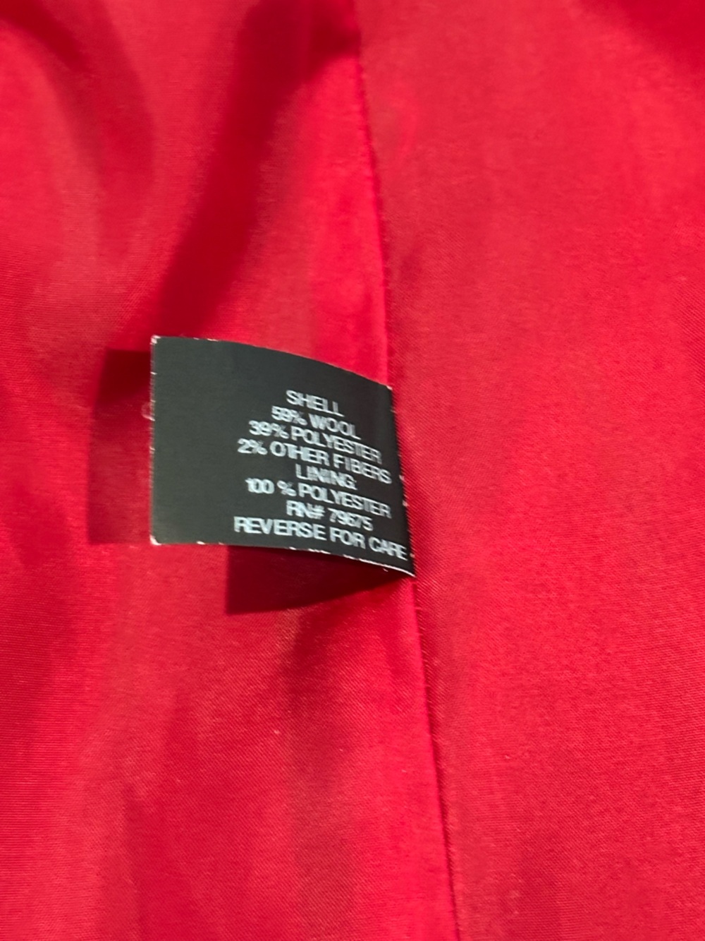 Michael Kors Red Zip-Front Pea Coat with Gold Hardware Size Medium - Picture 7 of 10